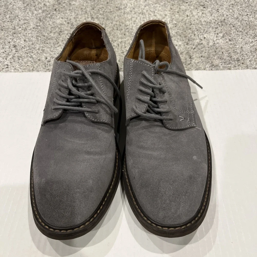 Vionic Men's Gray Suede Wingtip Oxford Comfort Dress Shoes Size 7 EUC‎